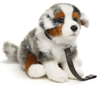 Australian Shepherd mit Leine - Uni-Toys Australian Shepherd mit Leine - Uni-Toys