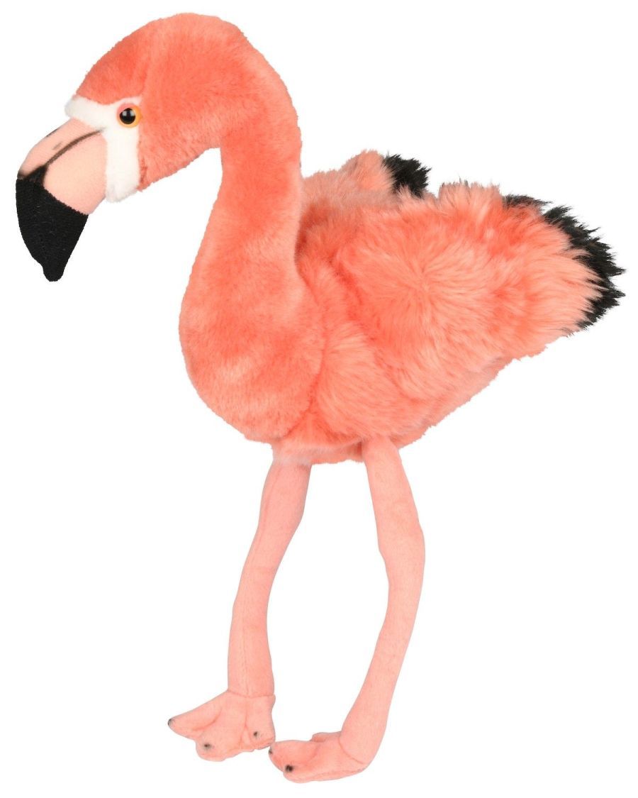Flamingo - Uni-Toys Uni-Toys Flamingo Plüschtier zum Aufhängen leuchtend pinkes weiches Gefieder geschwungener Schnabel lange Hängebeine Schlaufe
