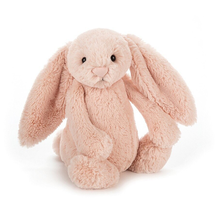 Hase Blush Bunny - Bashful Bunnies Jellycat Bashful Blush Bunny rosa Plüschhase mit langen Schlappohren und zartrosa Stupsnase