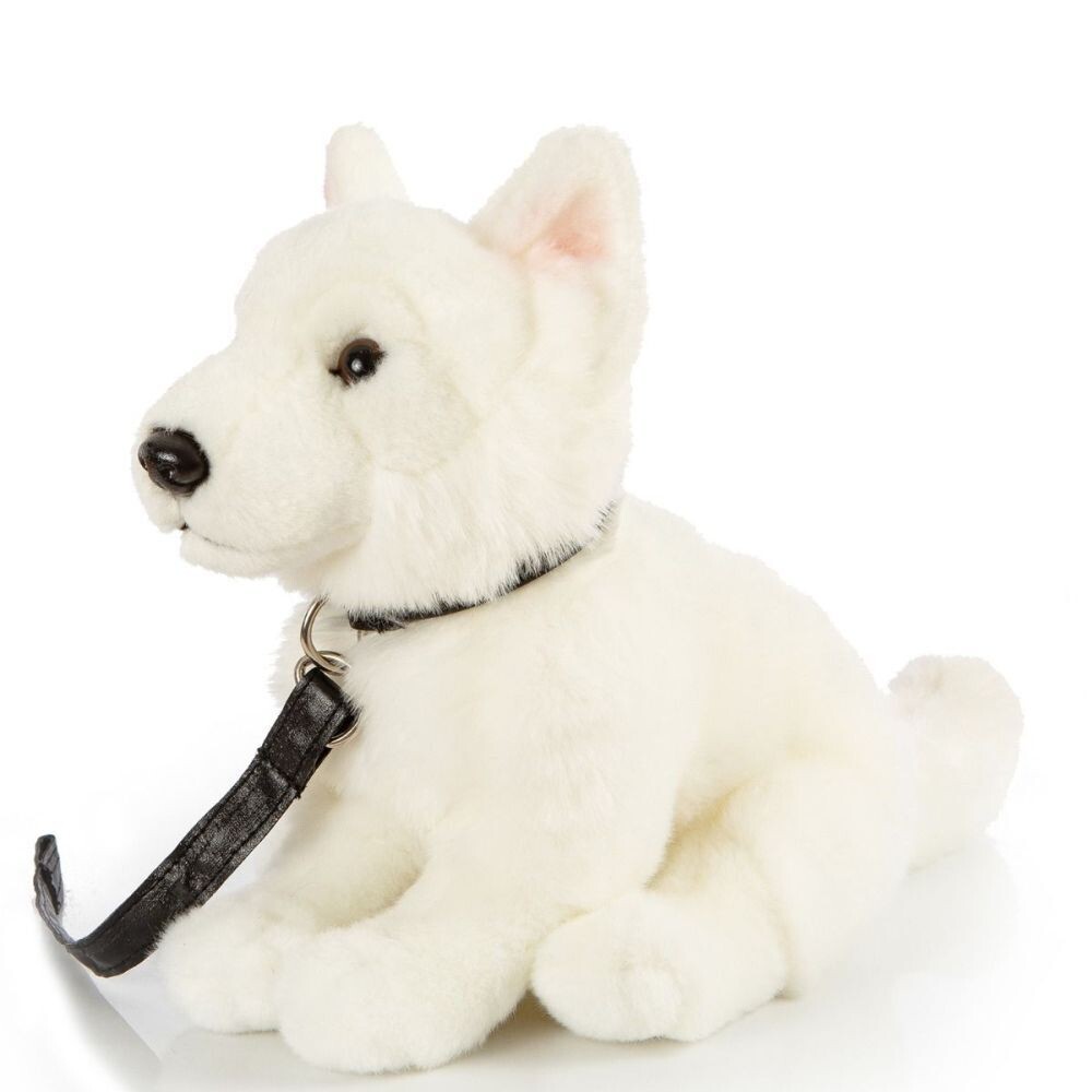 Schäferhund weiß mit Leine - Uni-Toys Schäferhund weiß mit Leine - Uni-Toys