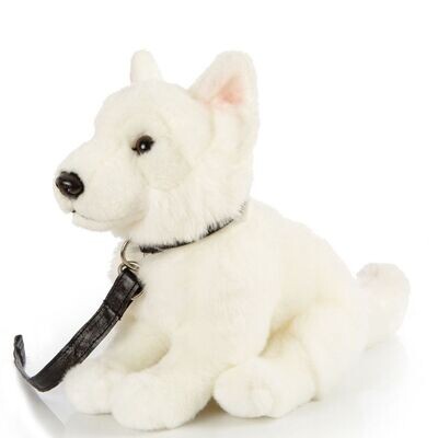Schäferhund weiß mit Leine - Uni-Toys Schäferhund weiß mit Leine - Uni-Toys