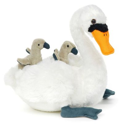 Schwan mit Babys - Uni-Toys Schwan mit Babys - Uni-Toys