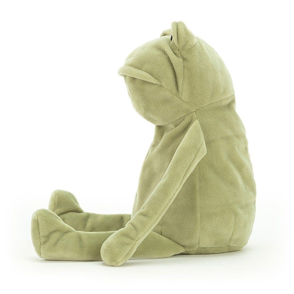 Fergus Frog von Jellycat Medium (33 cm), grüner Kuschelfrosch mit langen Armen & Beinen von vorne