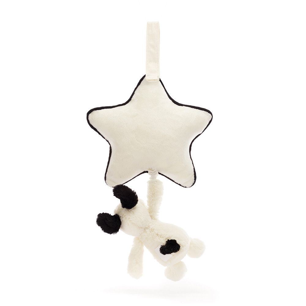 Spieluhr Hund Black & Cream Puppy Musical Pull - Jellycat Baby