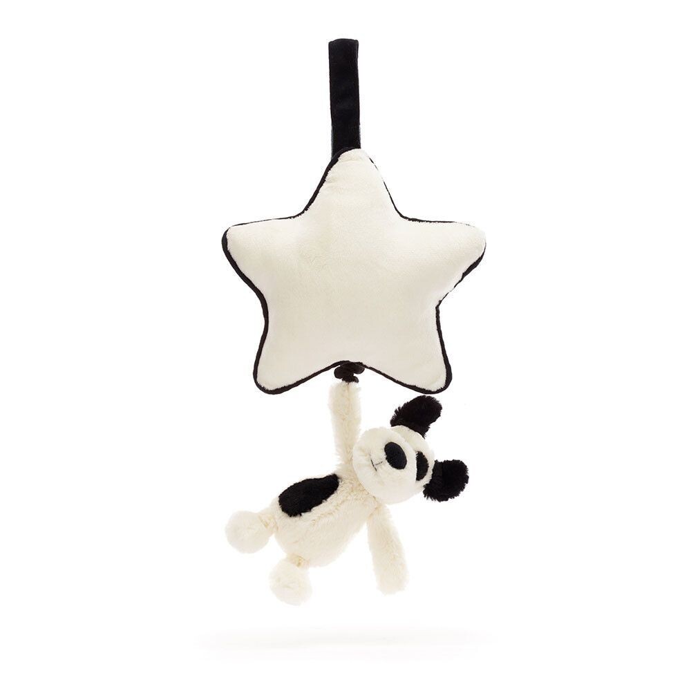 Spieluhr Hund Black & Cream Puppy Musical Pull - Jellycat Baby