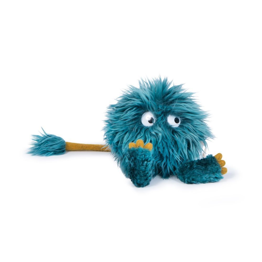 Monster Blaue Choukette - Moulin Roty Moulin Roty Blaue Choukette, Kuscheltier aus der Les Schmouks Kollektion mit fantasievollem Design, Ansicht von vorne