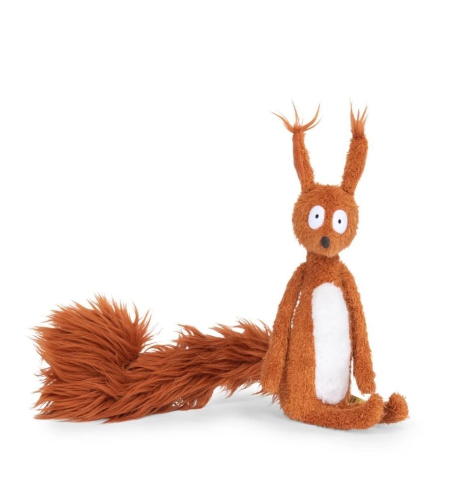 Eichhörnchen - Moulin Roty Moulin Roty Eichhörnchen Kuscheltier, Plüschtier aus Geschichten von L’école des loisirs mit weichem Fell, Ansicht von vorne