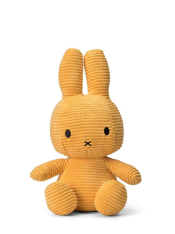 Soft Toy Bunny Miffy Cord Yellow, 33 cm tall, sustainable