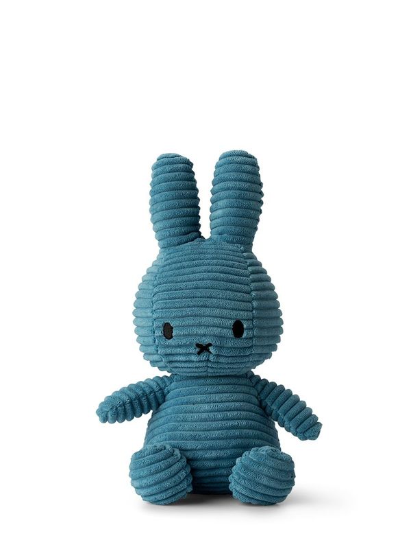 Soft Toy Bunny Miffy ECO Cord Aviator Blue, 23 cm tall, sustainable