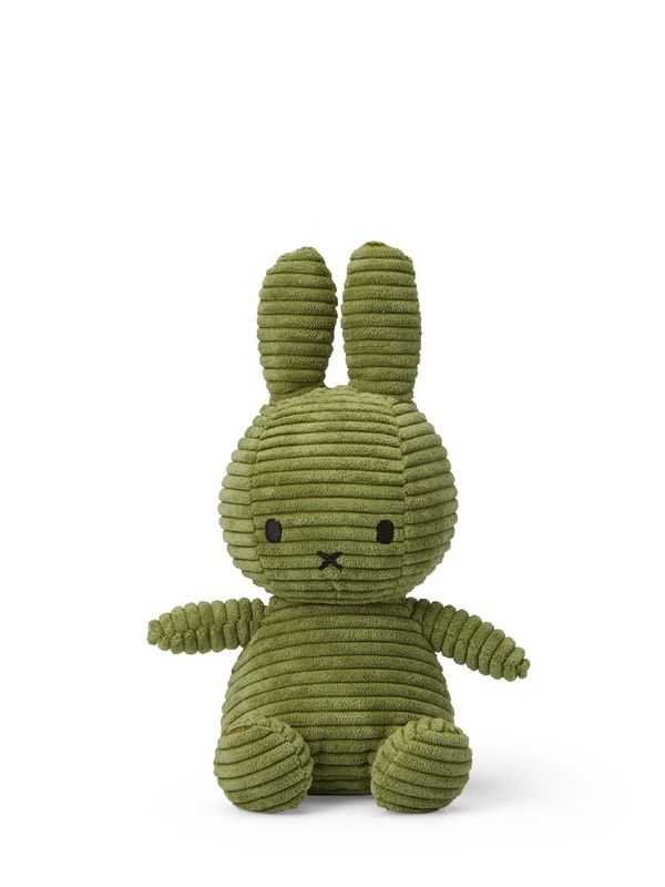 Soft Toy Bunny Miffy ECO Cord Olive Green, 23 cm tall, sustainable