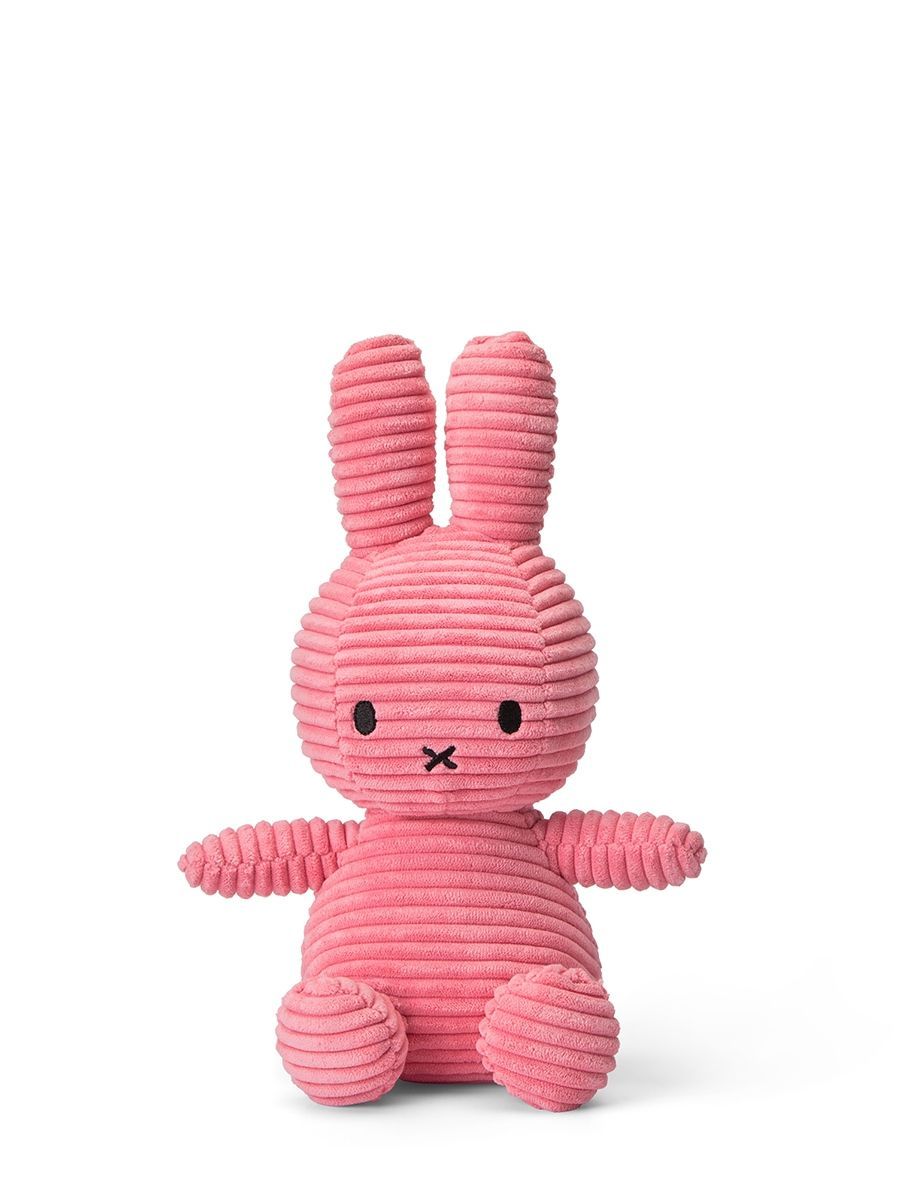 Hase Miffy ECO Cord Kaugummirosa - Bon Ton Toys Kuscheltier Hase Miffy ECO Cord Kaugummirosa, 23 cm gross, nachhaltig