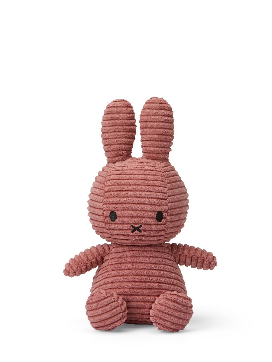 Hase Miffy ECO Cord Altrosa - Bon Ton Toys Kuscheltier Hase Miffy ECO Cord Altrosa, 23 cm gross, nachhaltig