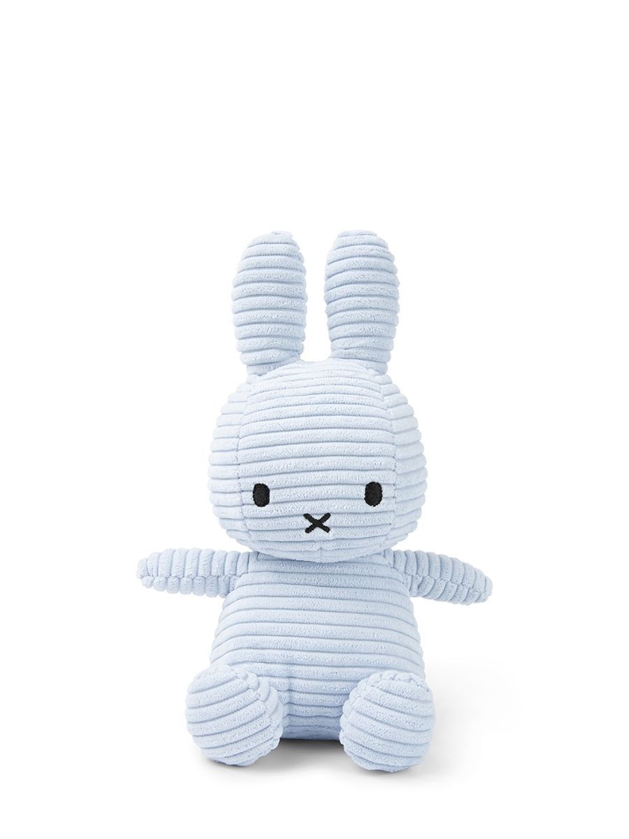 Kuscheltier Hase Miffy ECO Cord Eisblau, 23 cm gross, nachhaltig