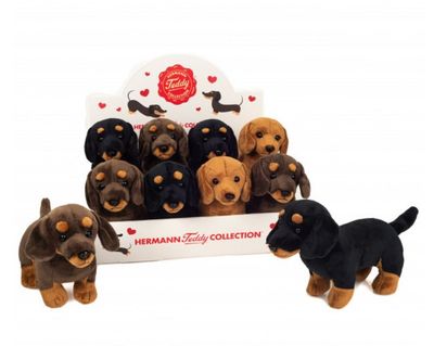 Hund Dackel hellbraun, dunkelbraun, schwarz - Hermann Teddy