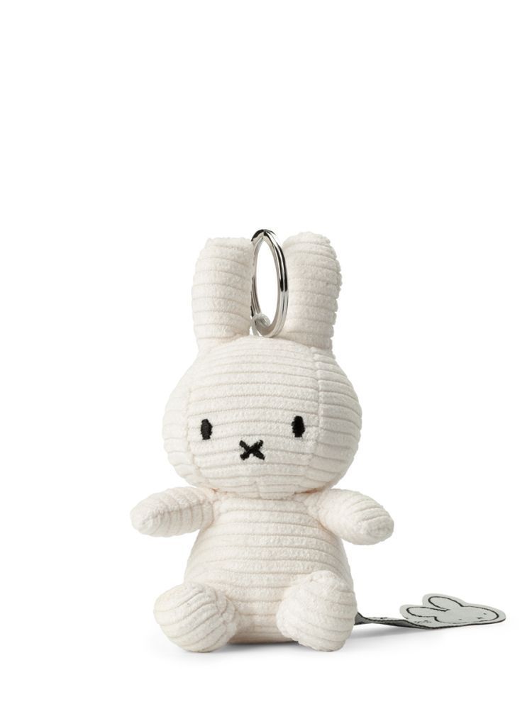 Hase Schlüsselanhänger Miffy ECO Cord Weiß - Bon Ton Toys Kuscheltier Hase Schlüsselanhänger Miffy ECO Cord Weiß, 10 cm gross, nachhaltig
