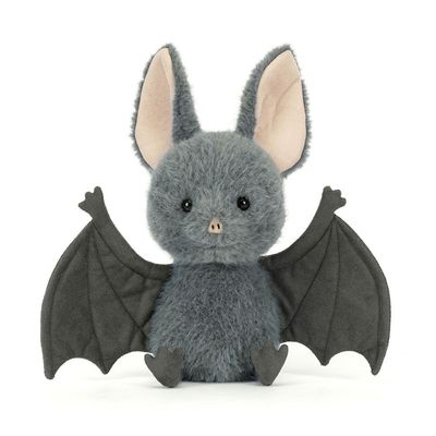 Jellycat Broox Bat Fledermaus Halloween Plüschtier weicher Stofftier Nachtschwärmer mit Flügeln und spitzen Ohren