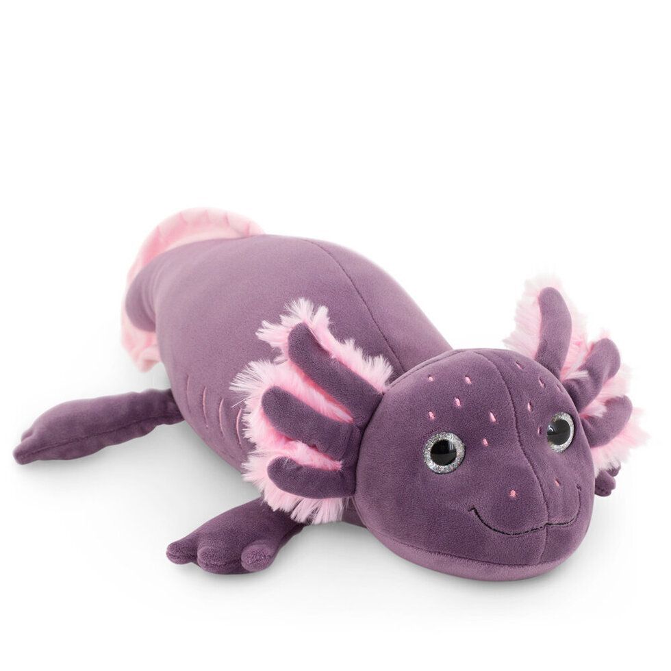 Orange Toys Axolotl lila flieder 40 cm lang Plüschtier großer Stofftier Lurch mit Kiemenbüscheln weiches Kuscheltier