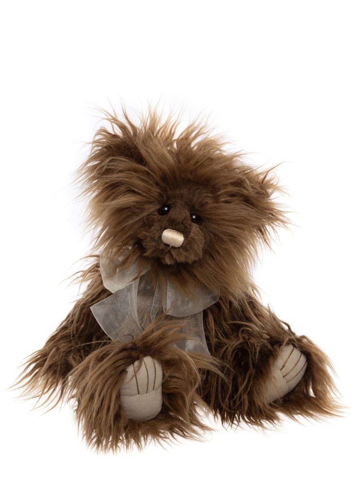 Charlie Bears Rumbledethumps Plüschbär, 38 cm, langfloriges, pekannussbraunes Fell, voll beweglich, mit elfenbeinfarbener Org