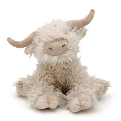 MEA Living Plüschtier Hochlandrind beige wuschelig 25 cm