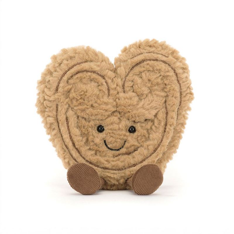 Jellycat Amuseables Philippe Palmier Kuscheltier im Palmier-Gebäckdesign, Ansicht von vorne