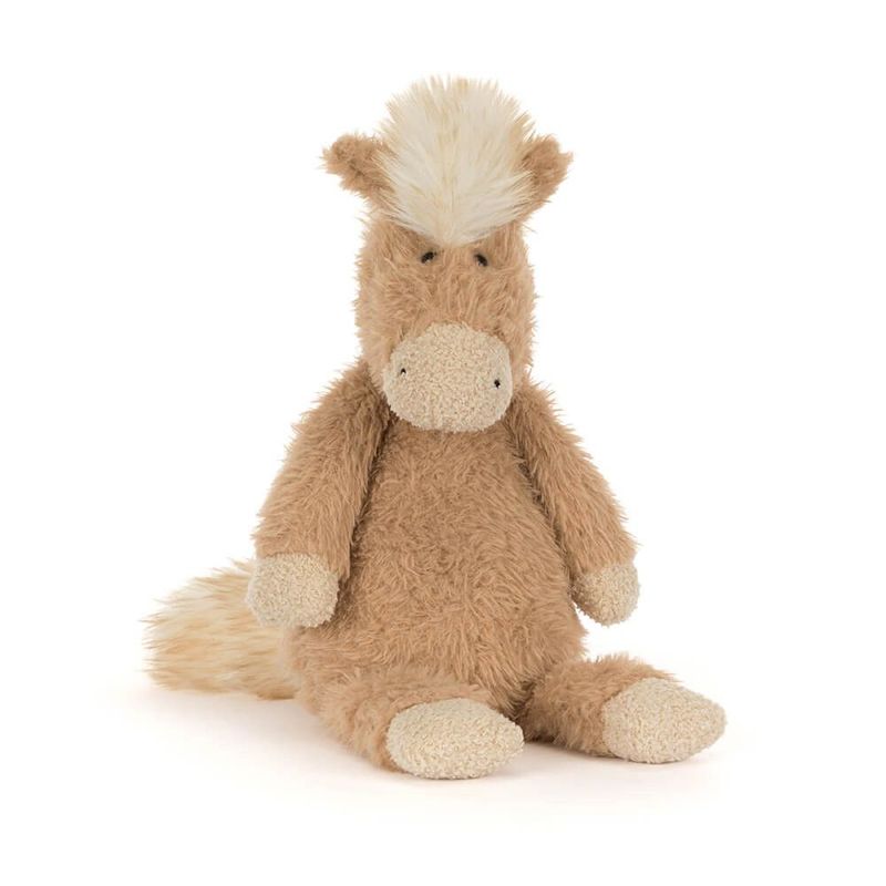 Pony Canterneigh - Bashfuls Jellycat Canterneigh Pony Kuscheltier mit weichem Fell und flauschiger Mähne, diagonale Ansicht