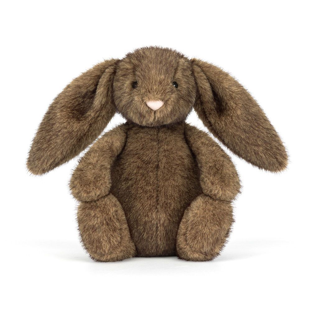 Jellycat Kuschelhase Hoppleston Luxe Bunny in Medium, 31 cm, Hase mit langen Ohren und weichem, braunen Fell, Frontansicht