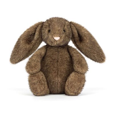 Jellycat Kuschelhase Hoppleston Luxe Bunny in Medium, 31 cm, Hase mit langen Ohren und weichem, braunen Fell, Frontansicht