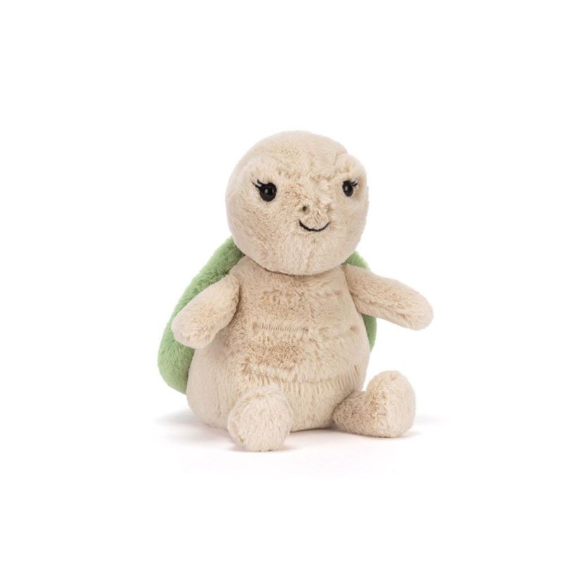 Schildkröte Thimble Turtle - Amphibians & Reptiles Jellycat Thimble Turtle, 16 cm, kuschelige Schildkröte mit weichem Plüsch & süßem Blick, diagonal von vorne