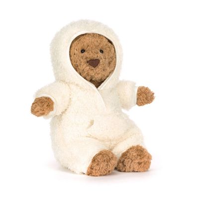 Bär Bartholomew im All-In-One Outfit - Jellycat Bears Jellycat Bartholomew Bär mit All-in-One Anzug ausziehbarer Overall Plüsch sitzend