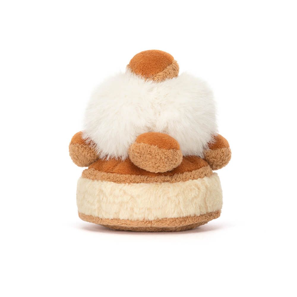 Jellycat Amuseable Mirielle St. Honoré Plüsch Gebäck Törtchen Windbeutel weiß gold schräg
