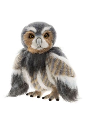 Charlie Bears Wing Commander Swift Eule Plüschvogel grau braun 28 cm Kollektion 2026