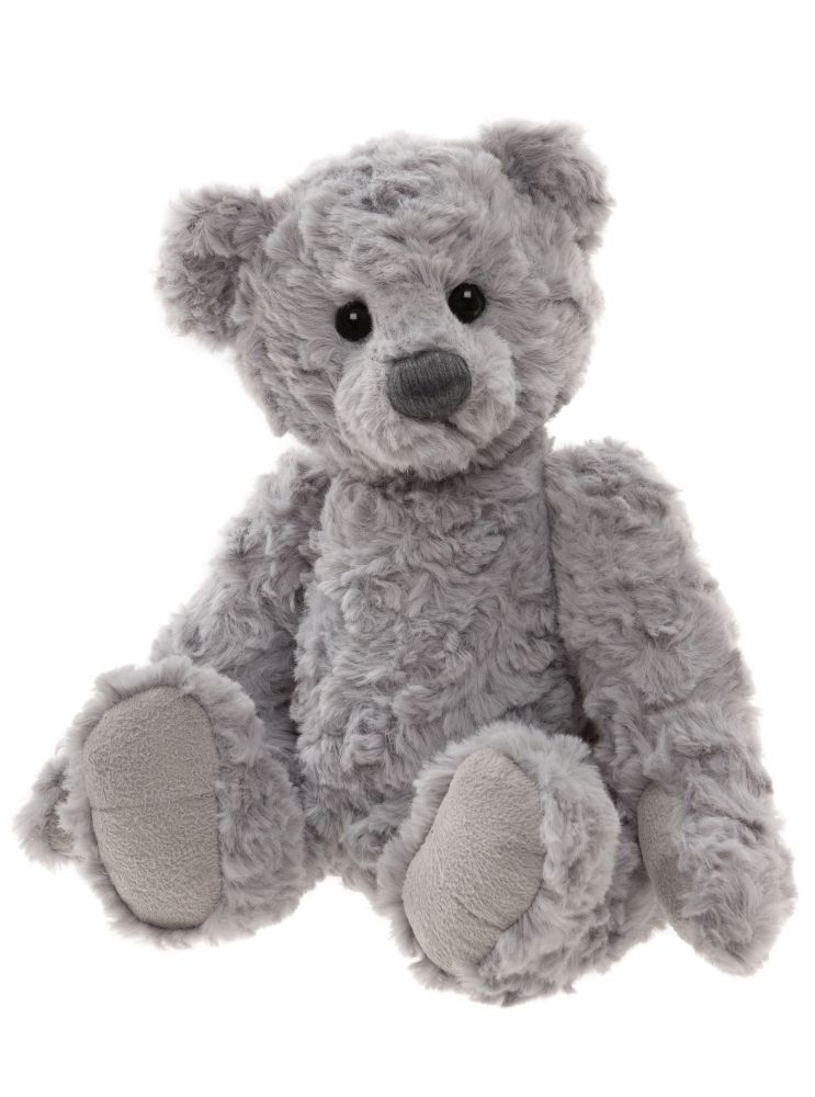 Charlie Bears Gorgeous George Bär grau rauchgrau Plüsch 25 cm Schleife