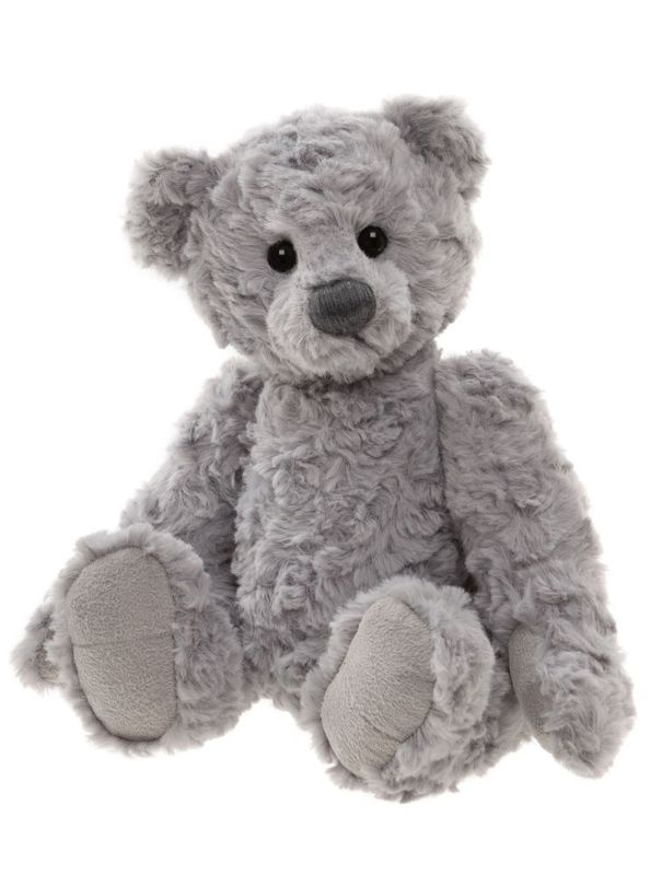 CHARLIE BEARS Bär Gorgeous George Charlie Bears Gorgeous George Bär grau rauchgrau Plüsch 25 cm Schleife