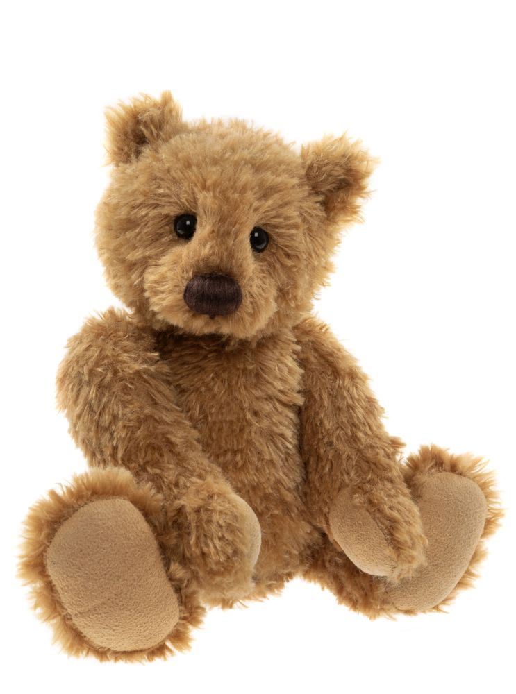 Charlie Bears Huggable Harry Bär braun Plüsch 25 cm groß Schleife