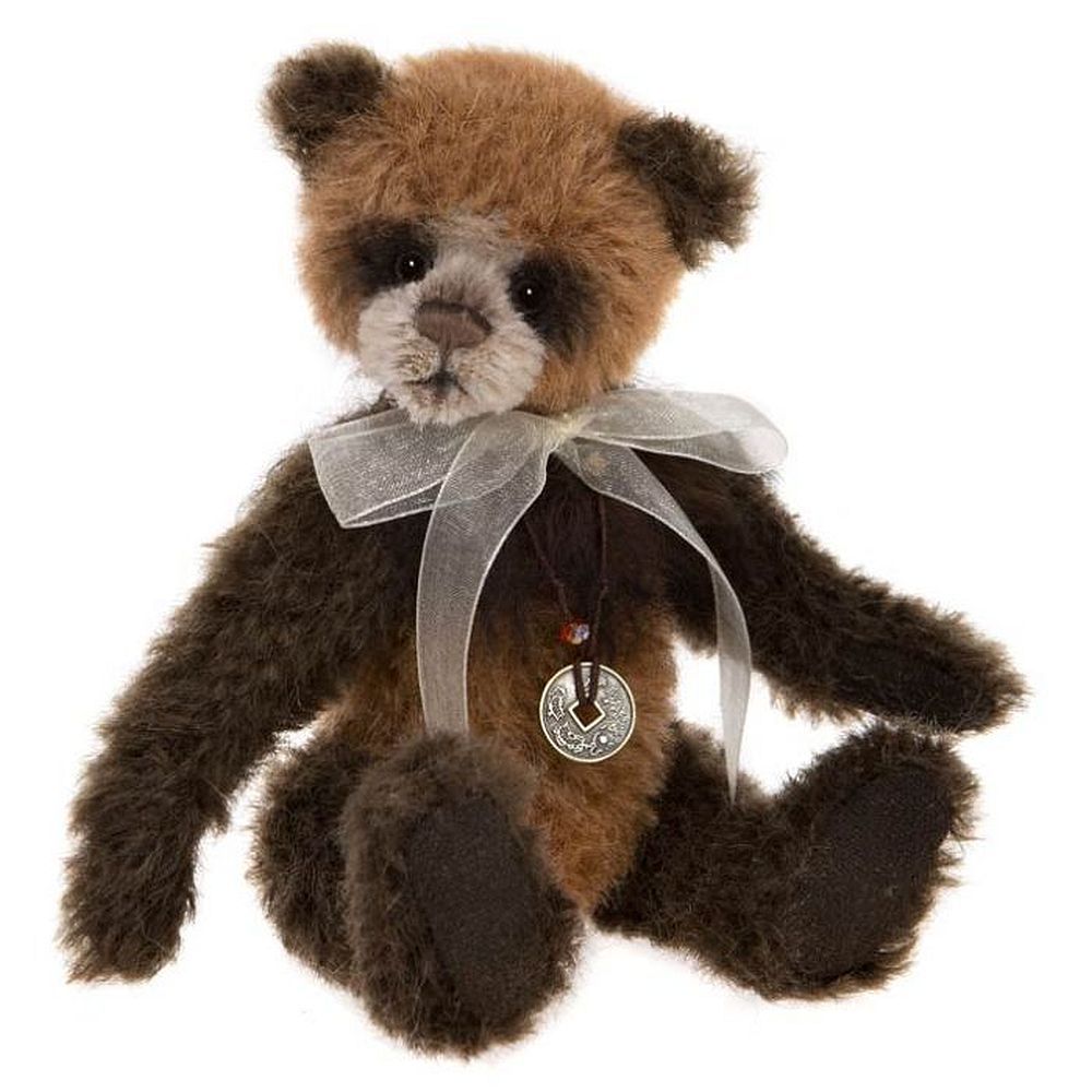 CHARLIE BEARS Minimo Guardian Charlie Bears Guardiann Minimo Bär dunkelbraun Mohair 17 cm limitiert