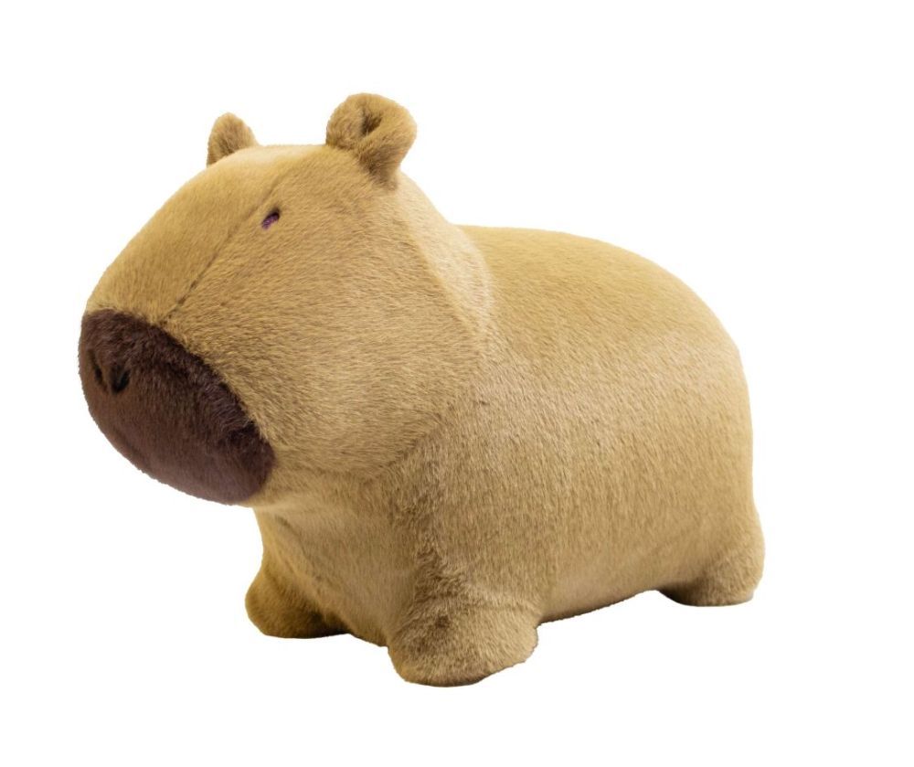 Wild & Soft Bouncy Wasserschwein braun Capybara Hüpftier Plüsch Überzug mit Pumpe seitlich