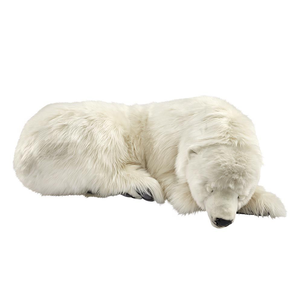 Hansa Creation Eisbär schlafend weiß 121 cm groß lebensgroßes Plüschtier Deko