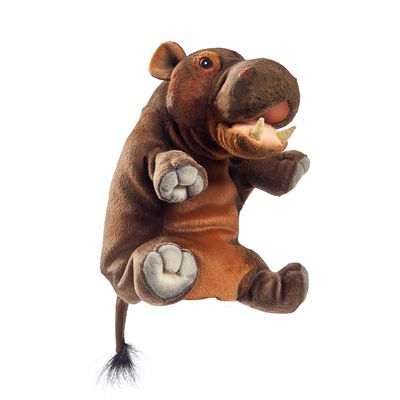 Nilpferd Handpuppe - Hansa Creation Hansa Creation Nilpferd Handpuppe grau weich naturnah Stofftier Flusspferd bespielbar