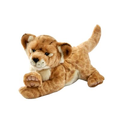 Anima Löwenbaby liegend sandfarben weich naturnahes Plüschtier Stofftier