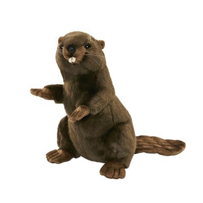 Hansa Creation Biber aufwartend braun 29 cm naturnahes Plüschtier Stofftier