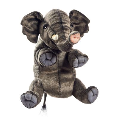 Elefant Handpuppe - Hansa Creation Hansa Creation Elefant Handpuppe grau große Ohren Plüschtier Safari bespielbar