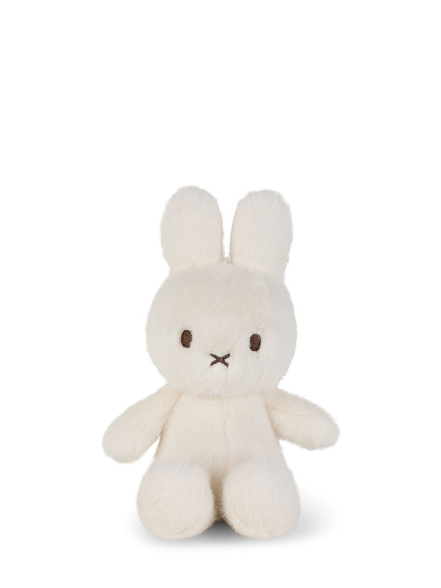 Miffy Hase weiß 18 cm Fuzzy-Stoff Plüschtier sitzend minimalistisch Vorderansicht