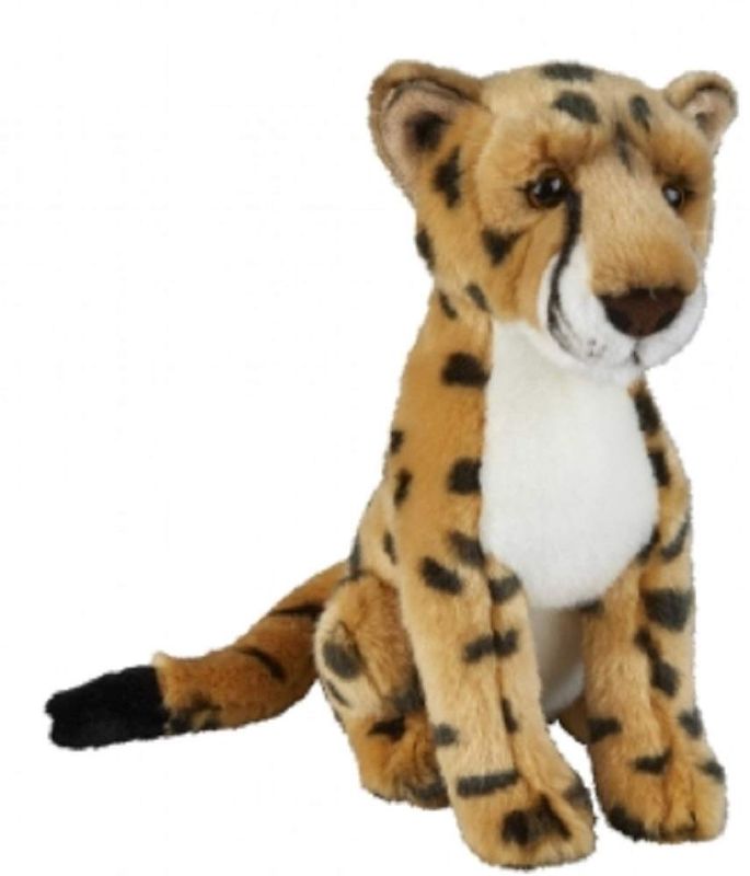 Ravensden Gepard sitzend 28 cm gepunktetes Fell Plüschtier Cheetah naturnah