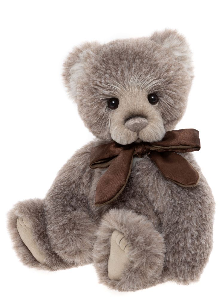 Charlie Bears Normann CB262513B Teddybär braun grau strukturiert handgefertigt 34 cm