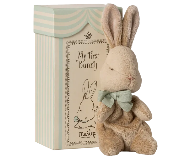 Hase My First Powder - Maileg Maileg My First Bunny Hase beige 19 cm Geschenkbox Schleife Stofftier