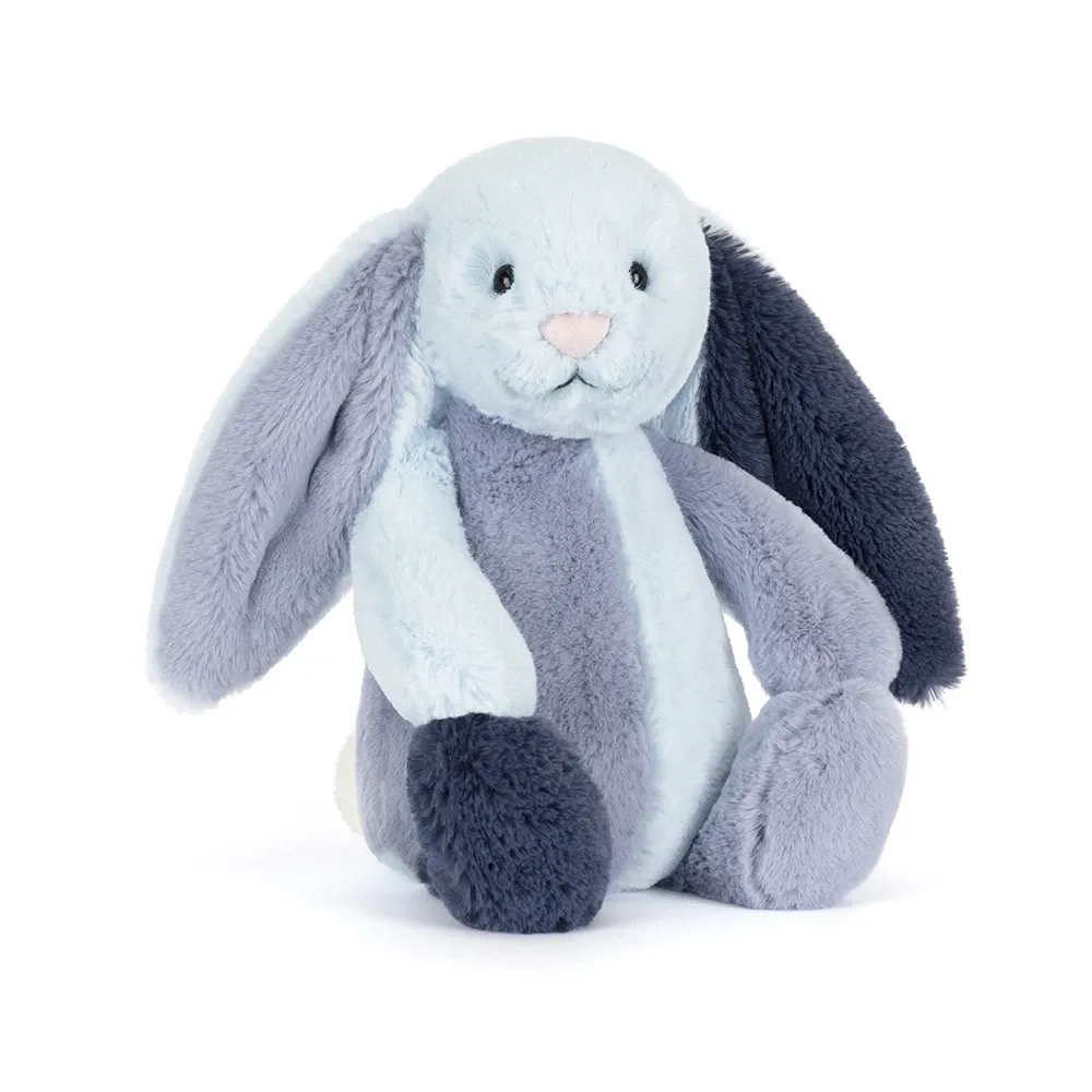 Jellycat Puddlesea Hase Plüschtier Patchwork Muster bunt sanfte Farben lange Schlappohren