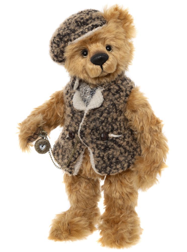 CHARLIE BEARS Bär Mr Higgins Charlie Bears Mr Higgins Teddybär 43 cm groß Weste Kappe Taschenuhr Isabelle Collection