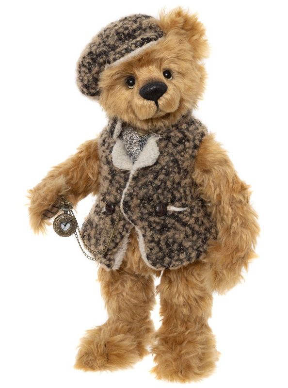 Charlie Bears Mr Higgins Teddybär 43 cm groß Weste Kappe Taschenuhr Isabelle Collection