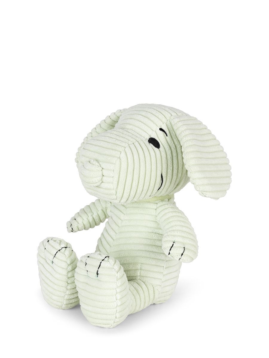 Bon Ton Toys Snoopy Plüschtier hellgrün Breitcord Stofftier 19 cm groß Peanuts Hund nachhaltiges Spielzeug ECO 