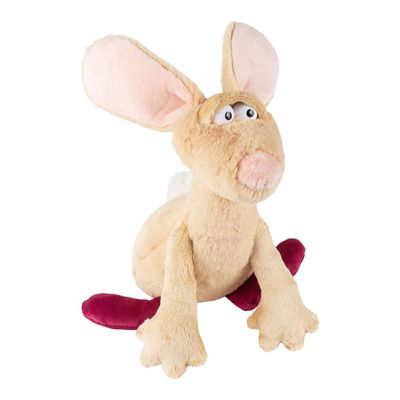 sigikid Kuschelformers Hase Plüschtier lange Ohren verstellbare Augenlider veränderbarer Gesichtsausdruck müde wach Stofftier